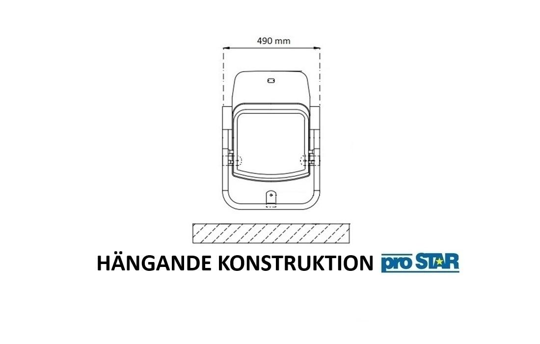Fällbar läktarstol Olimp enskild hängande konstruktion prostar