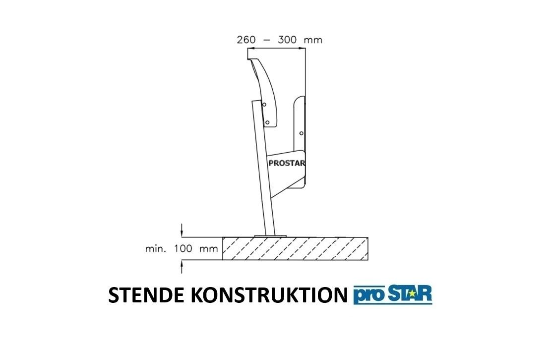 Fällbar läktarstol stende konstruktion