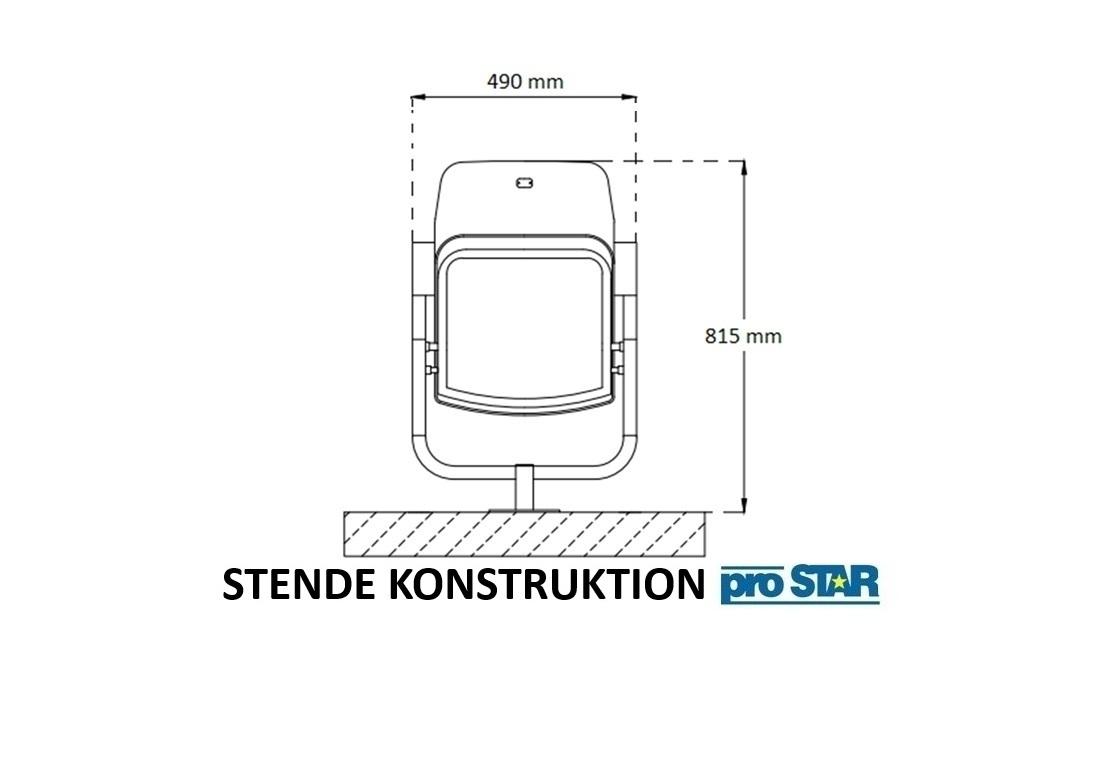 Fällbar läktarstol Olimp enskild stende konstruktion prostar